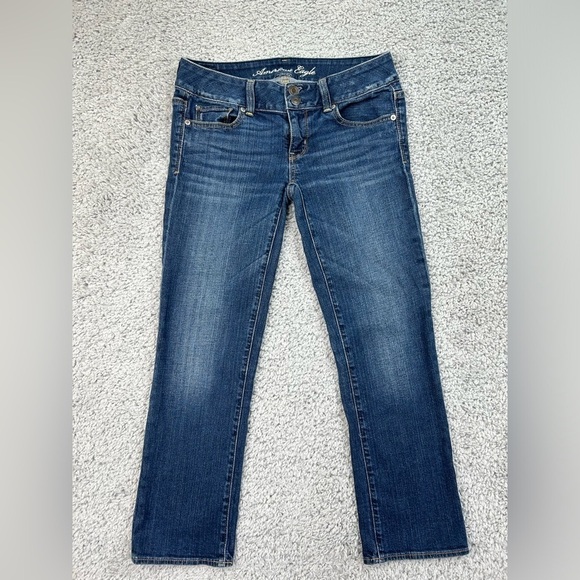 American Eagle Jeans Womens 4 Stretch Artist Regular Wash Denim Casual Basic - Picture 1 of 5